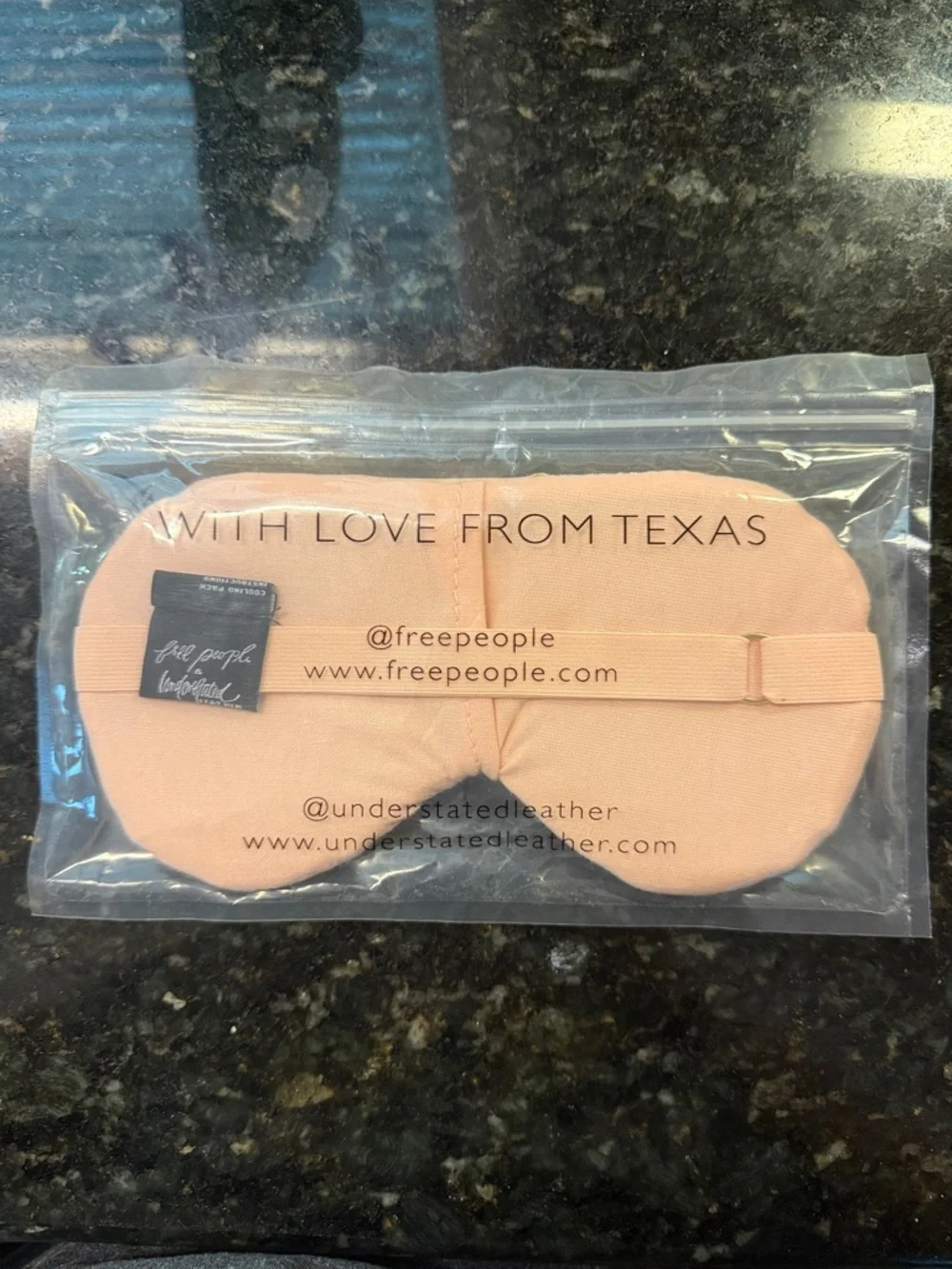 Free People Pink Star Embroidered cooling pack Sleep Mask